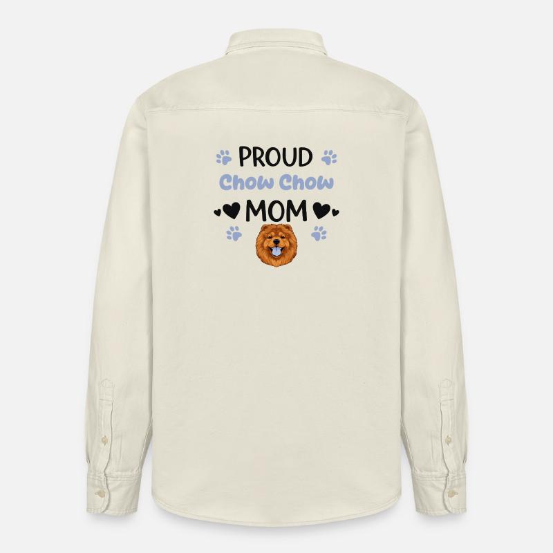 Stolze Chow Mutter, Chow-chow - Relaxed Fit Unisex Organic Hemd von Stanley/Stella - Natur