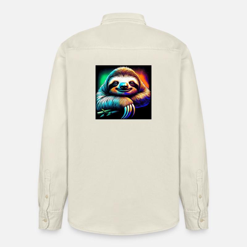 Faultier - Relaxed Fit Unisex Organic Hemd von Stanley/Stella - Natur