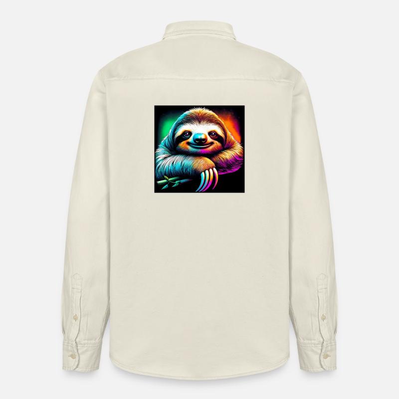 Faultier - Relaxed Fit Unisex Organic Hemd von Stanley/Stella - Natur