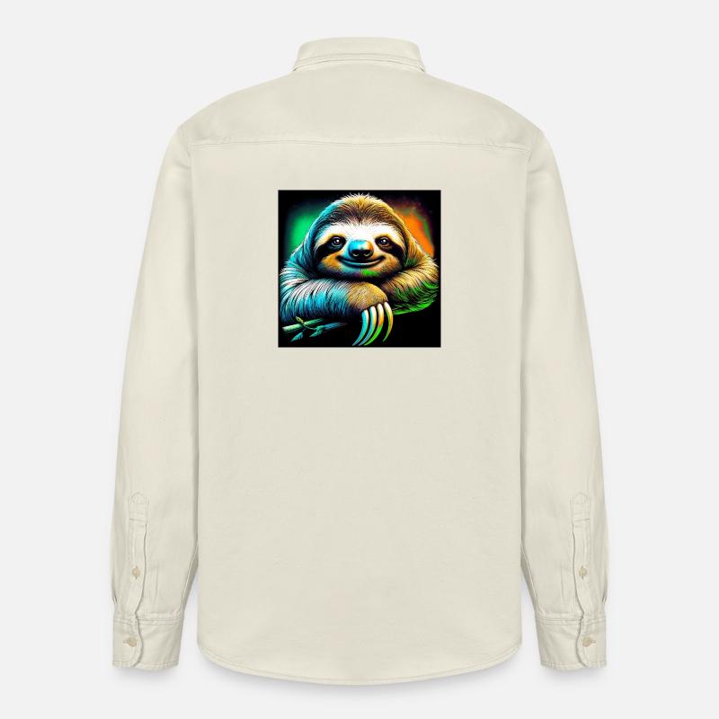Faultier - Relaxed Fit Unisex Organic Hemd von Stanley/Stella - Natur