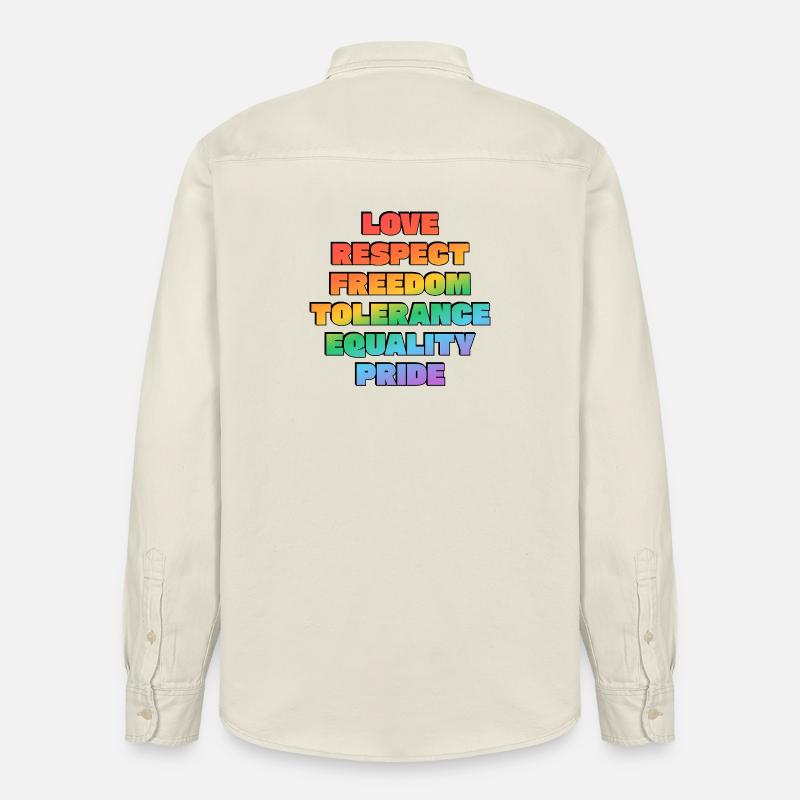 Regenbogenstolz-Werte - Relaxed Fit Unisex Organic Hemd von Stanley/Stella - Natur