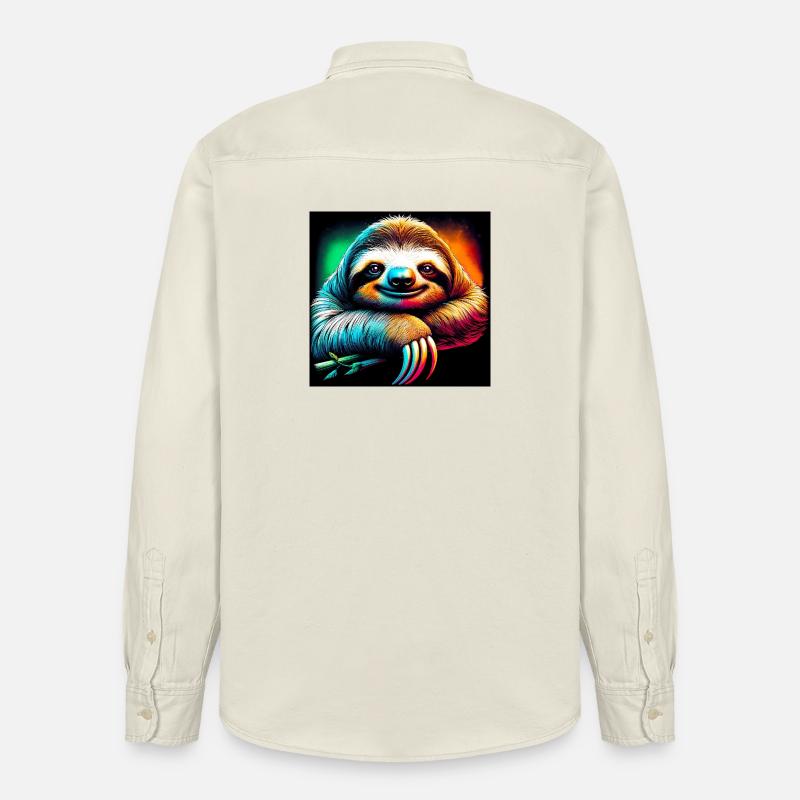 Faultier - Relaxed Fit Unisex Organic Hemd von Stanley/Stella - Natur