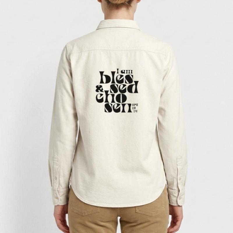 b l e s s e d  & c h o s e n Relaxed Fit Unisex Organic Hemd von Stanley/Stella