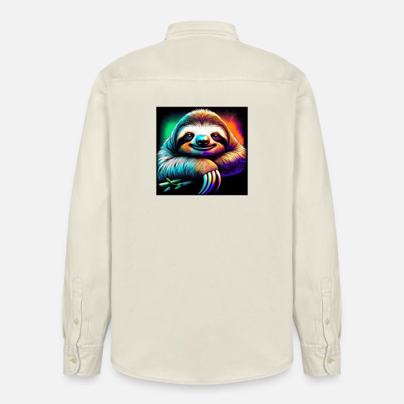 Faultier - Relaxed Fit Unisex Organic Hemd von Stanley/Stella - Natur