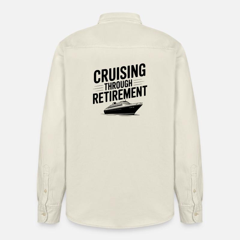 Croisière jusqu’à la retraite - Chemise unisexe coupe décontractée bio Stanley/Stella - écru doux