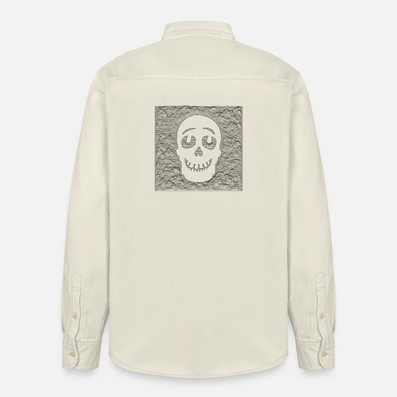 Schädel – Schwarz - Relaxed Fit Unisex Organic Hemd von Stanley/Stella - Natur