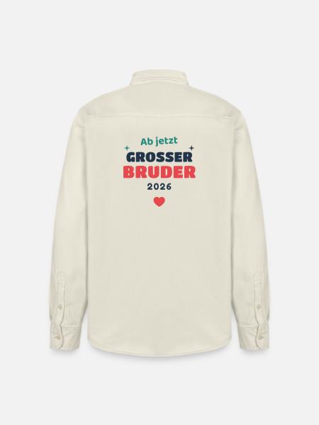 Einschulung 2026 Bruder - Schulkind Geschenk Schul - Relaxed Fit Unisex Organic Hemd von Stanley/Stella - Natur