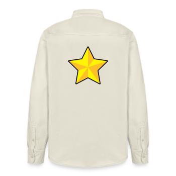 3D Stern - Relaxed Fit Unisex Organic Hemd von Stanley/Stella - Natur - Hinten - AI Model Male 178 light (178cm)