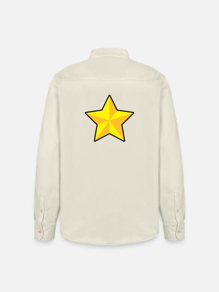 3D Stern | 3D Star | Dimension - Relaxed Fit Unisex Organic Shirt by Stanley/Stella - soft Ecru