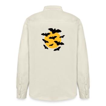 Fledermäuse & Mond - Relaxed Fit Unisex Organic Hemd von Stanley/Stella - Natur - Hinten - AI Model Male 178 light (178cm)