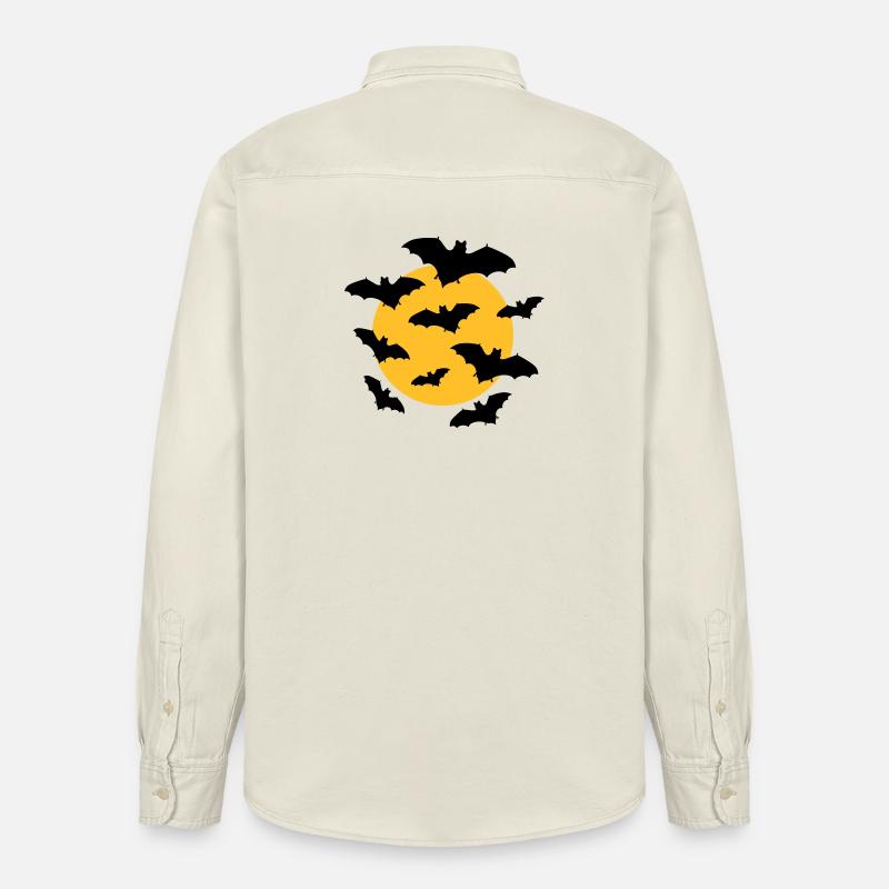 Fledermäuse & Mond - Relaxed Fit Unisex Organic Hemd von Stanley/Stella - Natur