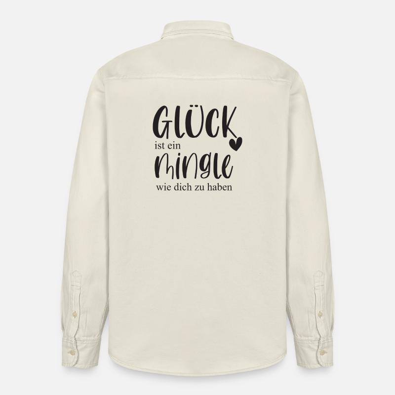 Mingle Single Freundschaft Plus Date Geschenk - Relaxed Fit Unisex Organic Hemd von Stanley/Stella - Natur