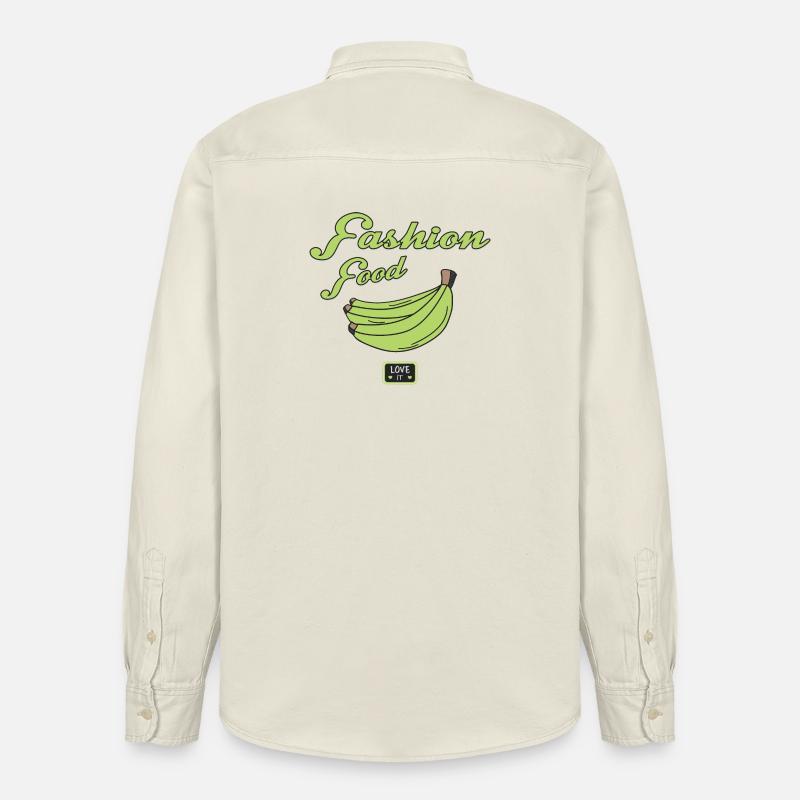 Mode Essen Bananen - Relaxed Fit Unisex Organic Hemd von Stanley/Stella - Natur
