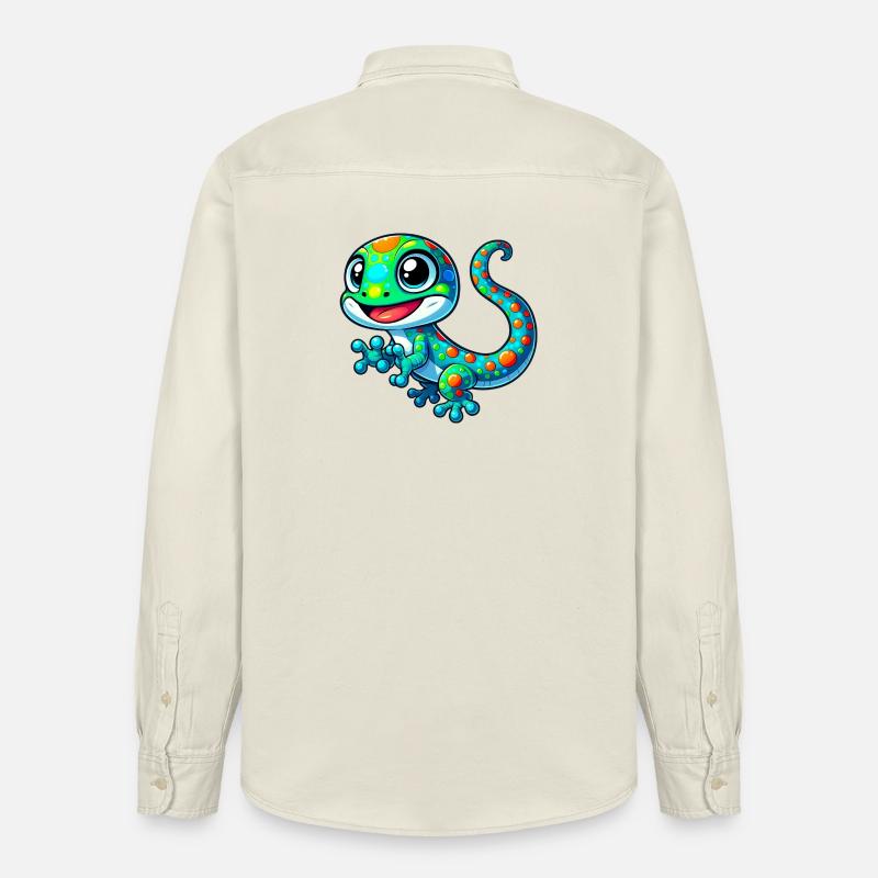 Gecko - Chemise unisexe coupe décontractée bio Stanley/Stella - écru doux