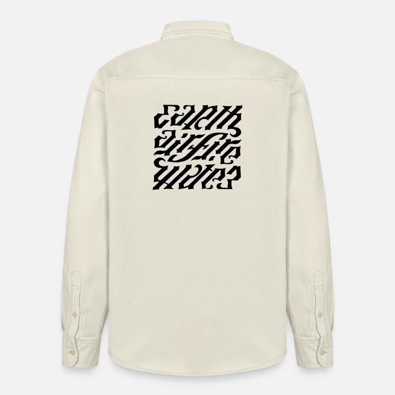 Ambigramm - earth-air-fire - Relaxed Fit Unisex Organic Hemd von Stanley/Stella - Natur