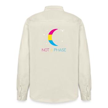 LGBTQ Pride Month - Keine Phase - Pansexuell - Relaxed Fit Unisex Organic Hemd von Stanley/Stella - Natur - Hinten - AI Model Male 178 light (178cm)