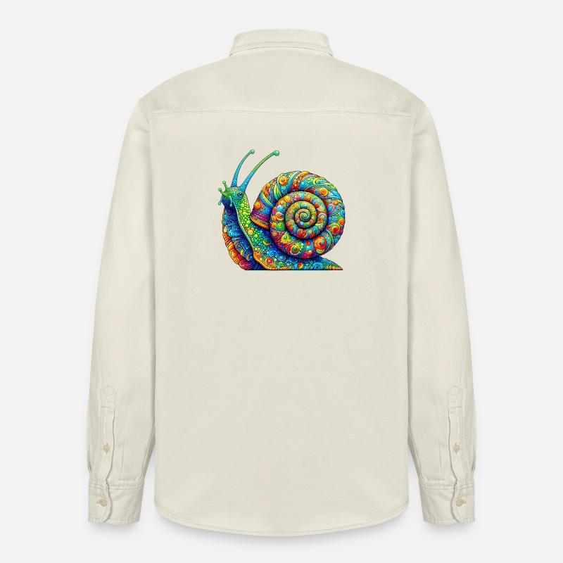 Schnecke - Relaxed Fit Unisex Organic Hemd von Stanley/Stella - Natur