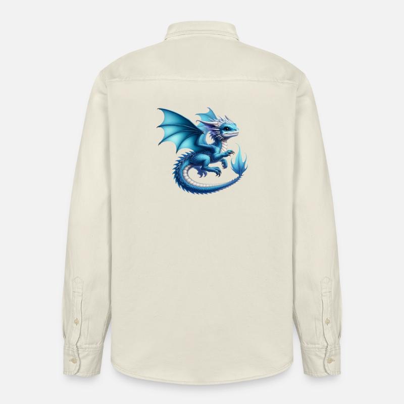 Drache - Relaxed Fit Unisex Organic Hemd von Stanley/Stella - Natur