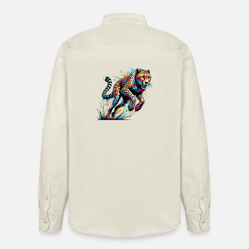 Gepard - Relaxed Fit Unisex Organic Hemd von Stanley/Stella - Natur
