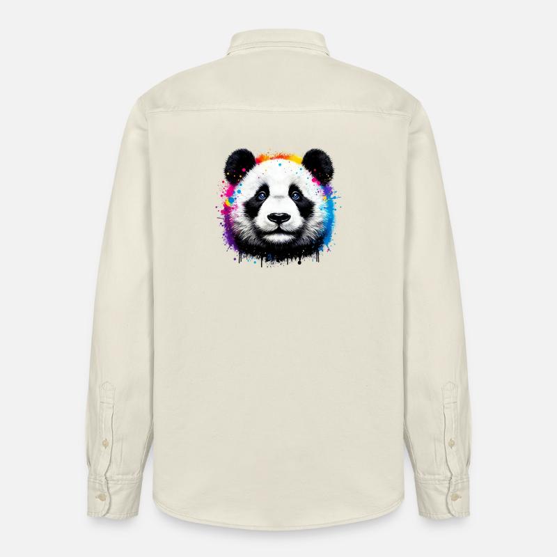 Panda - Chemise unisexe coupe décontractée bio Stanley/Stella - écru doux