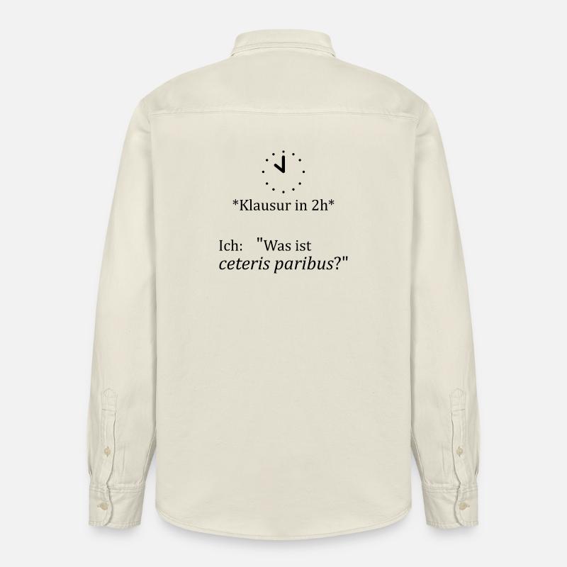 Unispruch "ceteris paribus" Geschenk, Studenten - Relaxed Fit Unisex Organic Hemd von Stanley/Stella - Natur