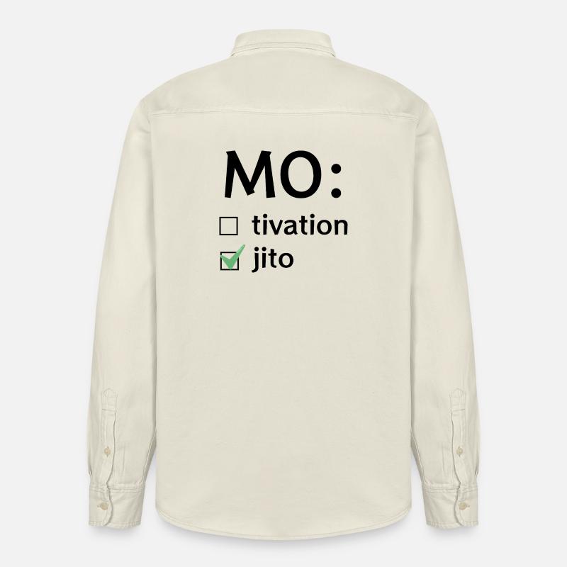 Motivation oder Mojito - Relaxed Fit Unisex Organic Hemd von Stanley/Stella - Natur