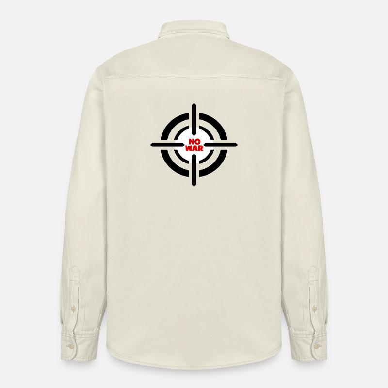 Kein Kriegsemblem - Relaxed Fit Unisex Organic Hemd von Stanley/Stella - Natur