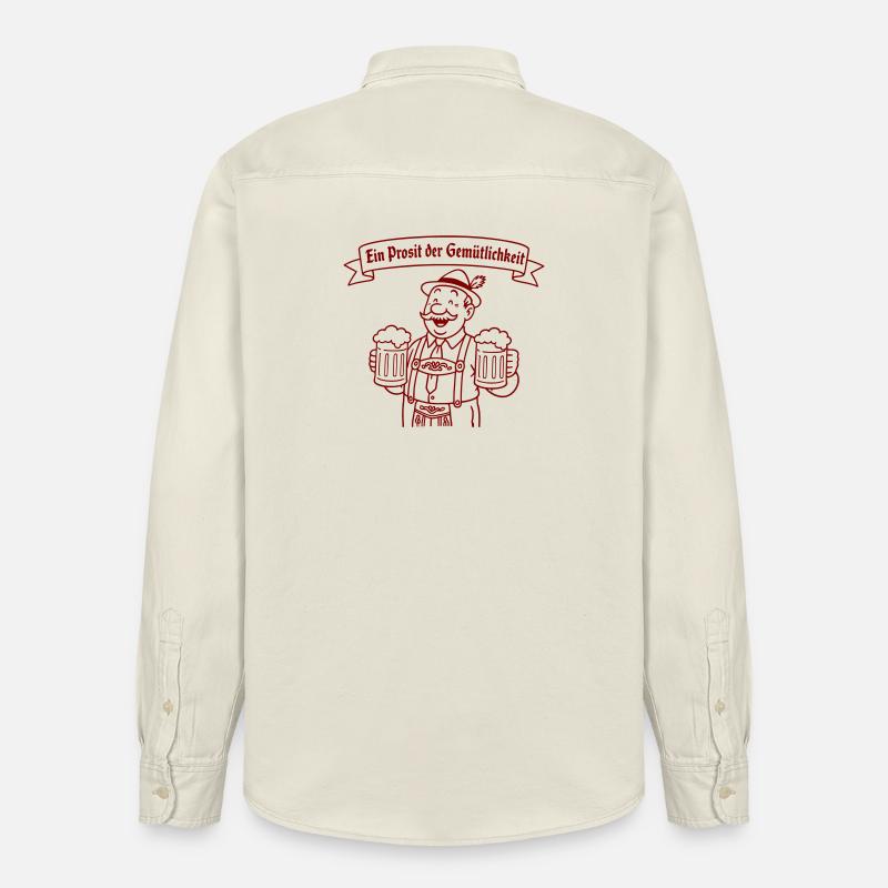 Herr Bier - Ein Prosit der Gemütlichkeit - Relaxed Fit Unisex Organic Hemd von Stanley/Stella - Natur