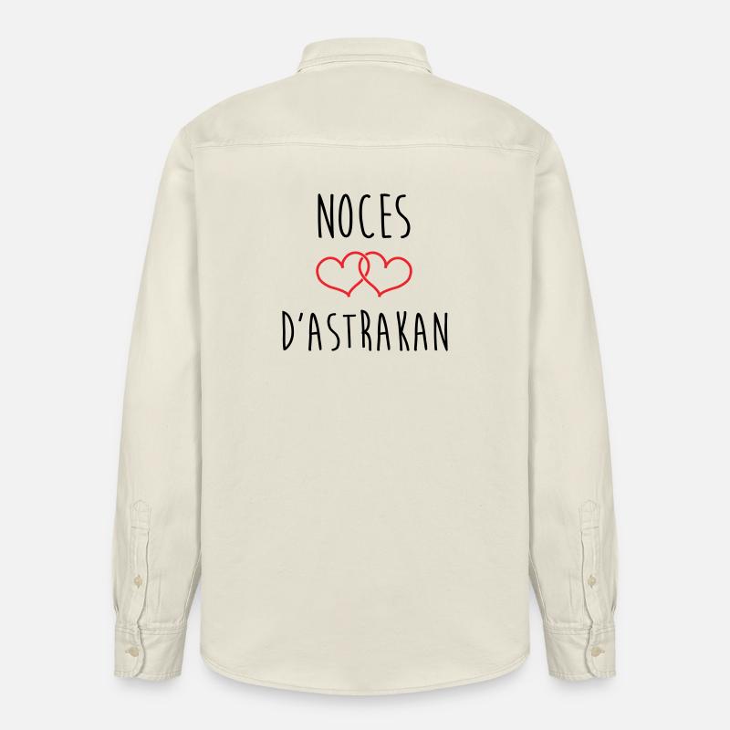 Anniversaire Mariage - Noces d'Astrakan (64 ans) - Chemise unisexe coupe décontractée bio Stanley/Stella - écru doux