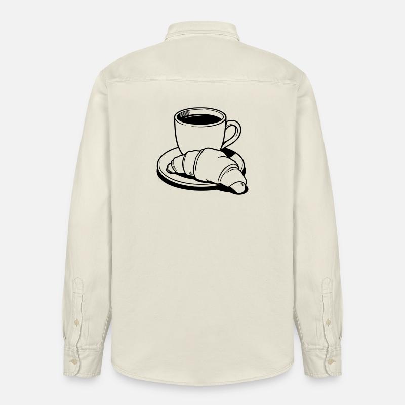 Kaffeecroissant - Relaxed Fit Unisex Organic Hemd von Stanley/Stella - Natur