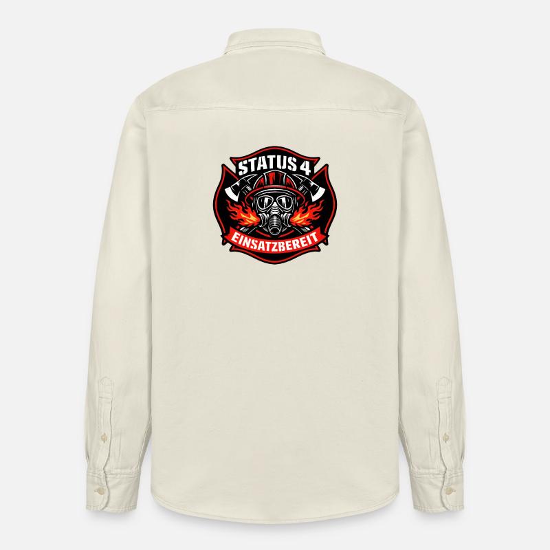 Status 4 Einsatzbereit Logo - Relaxed Fit Unisex Organic Hemd von Stanley/Stella - Natur