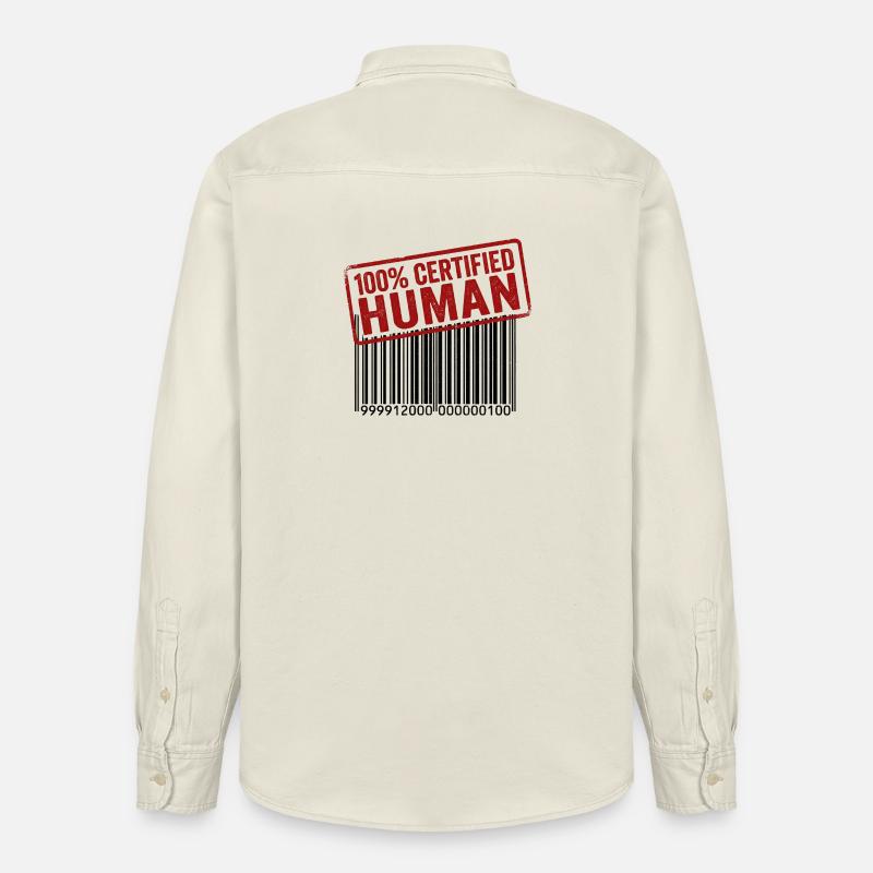 100 % humain - Chemise unisexe coupe décontractée bio Stanley/Stella - écru doux