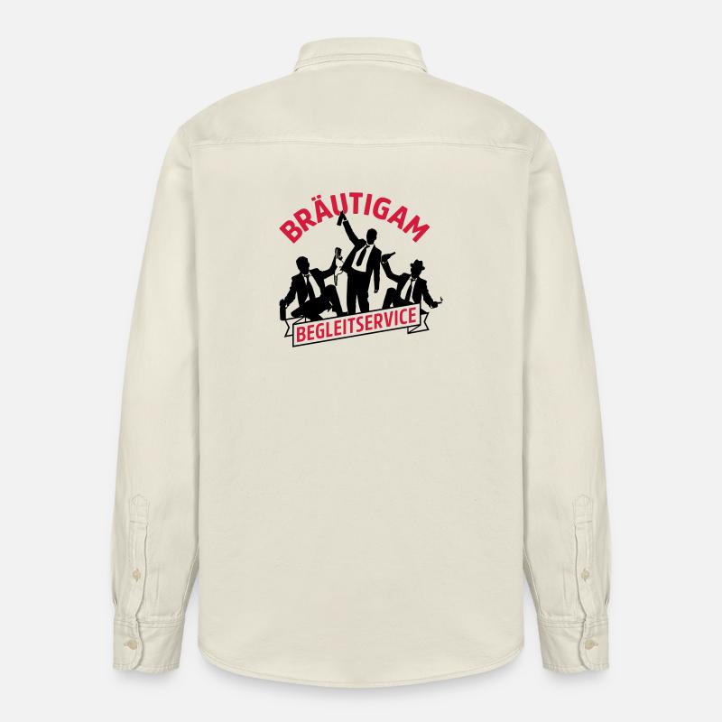 begleitservice junggesellenabschied bräutigam - Relaxed Fit Unisex Organic Hemd von Stanley/Stella - Natur
