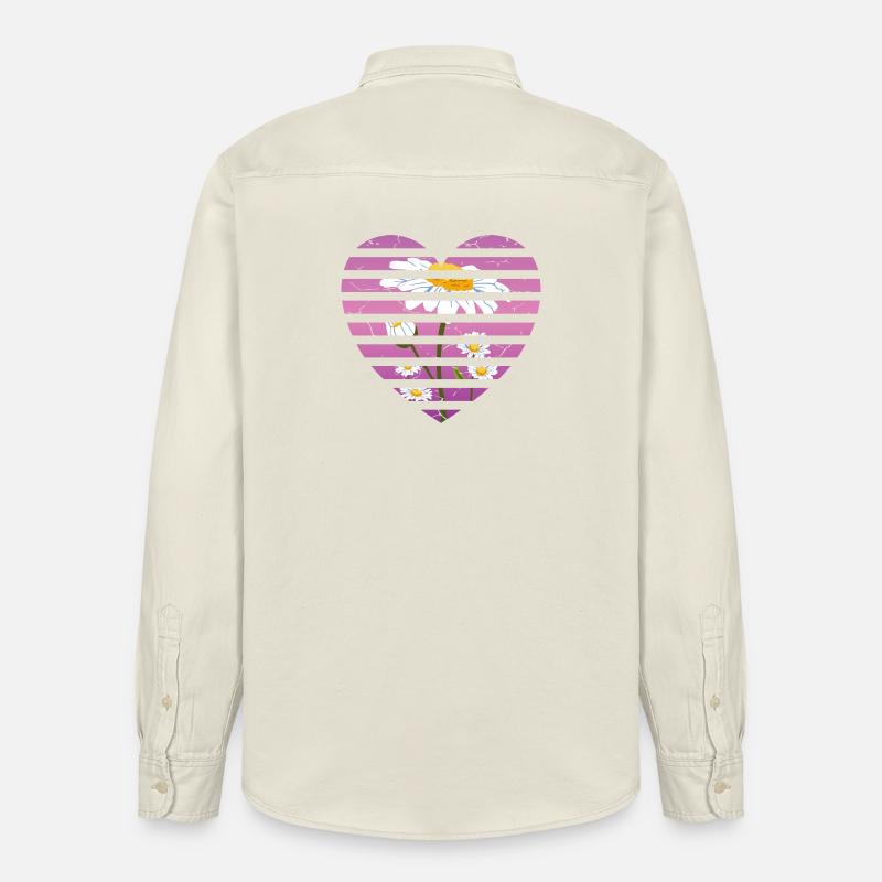 J’adore les tournesols - Chemise unisexe coupe décontractée bio Stanley/Stella - écru doux