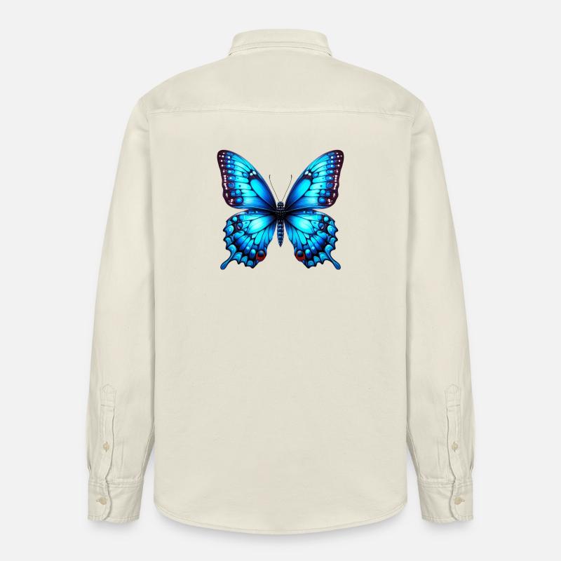 Papillon - Chemise unisexe coupe décontractée bio Stanley/Stella - écru doux