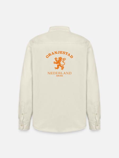 Oranjestadt Nederland Netherlands - Relaxed Fit Unisex Organic Hemd von Stanley/Stella - Natur