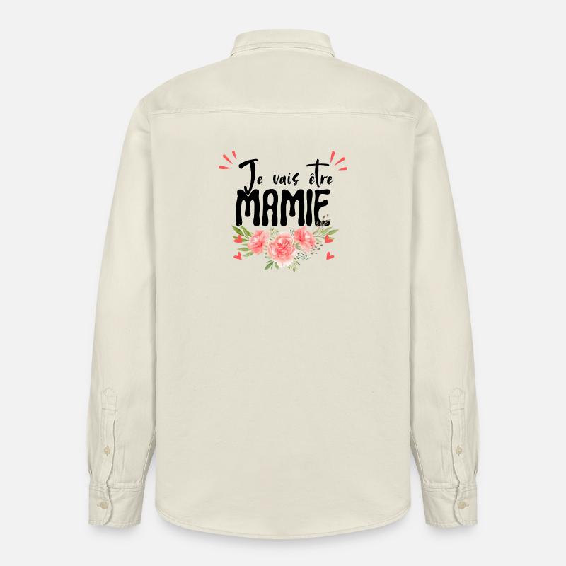 Ich werde Oma – Ankündigung der Schwangerschaft - Relaxed Fit Unisex Organic Hemd von Stanley/Stella - Natur