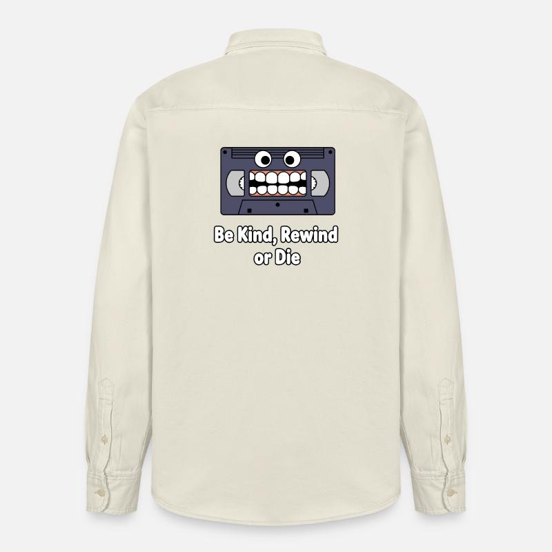 Be Kind Rewind Cassette Dessin animé - Chemise unisexe coupe décontractée bio Stanley/Stella - écru doux
