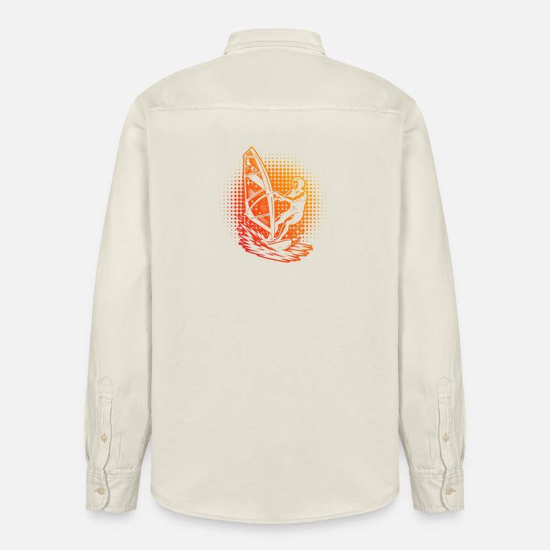 Compact windsurfing design for windsurfing - Relaxed Fit Unisex Organic Shirt by Stanley/Stella - soft Ecru