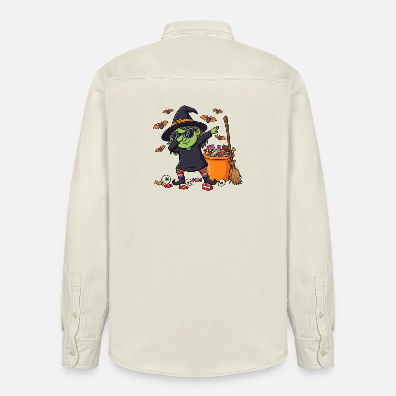 Dab Witch Enfants Filles Tout-petits Drôle - Chemise unisexe coupe décontractée bio Stanley/Stella - écru doux