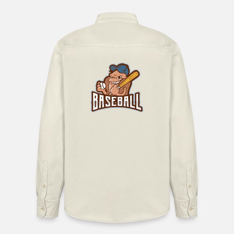 Mascotte de baseball batteur renégat - Chemise unisexe coupe décontractée bio Stanley/Stella - écru doux