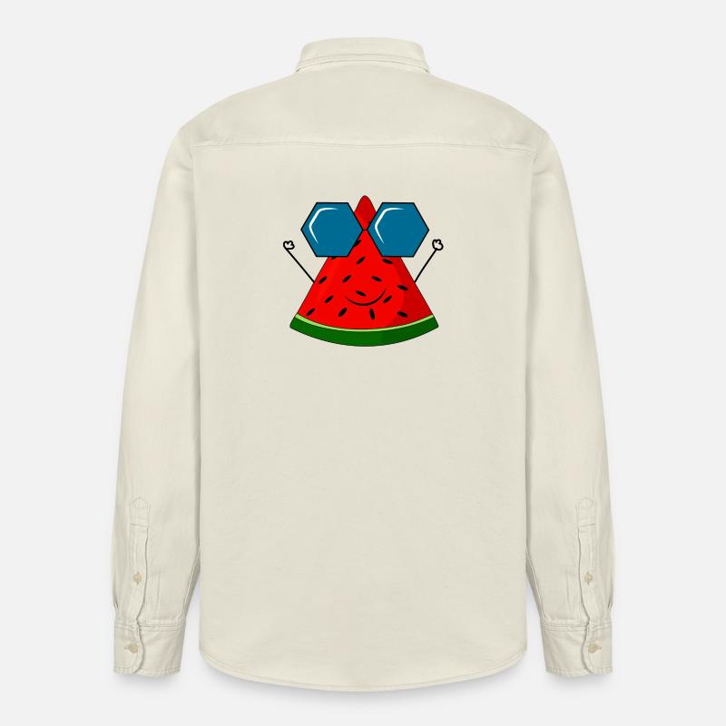 Sommer, Wassermelone, Sonne - Relaxed Fit Unisex Organic Hemd von Stanley/Stella - Natur