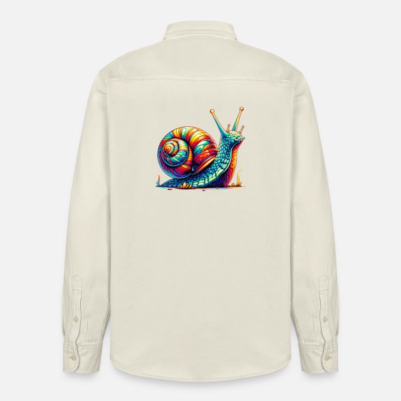 Schnecke - Relaxed Fit Unisex Organic Hemd von Stanley/Stella - Natur