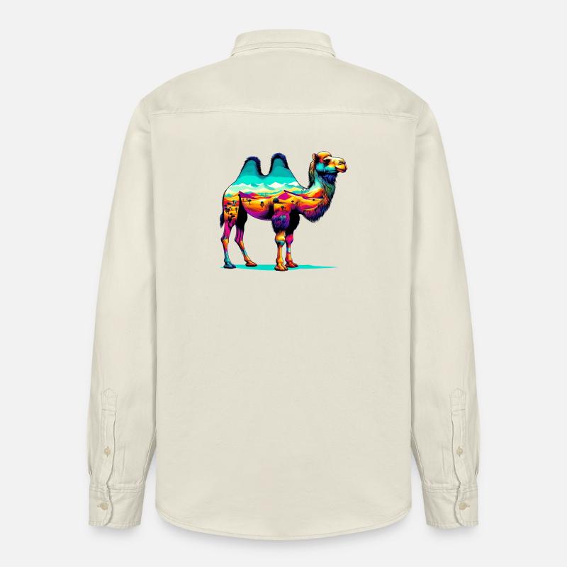 Kamel - Relaxed Fit Unisex Organic Hemd von Stanley/Stella - Natur