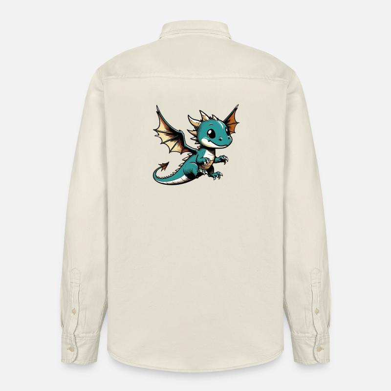 Drache - Relaxed Fit Unisex Organic Hemd von Stanley/Stella - Natur