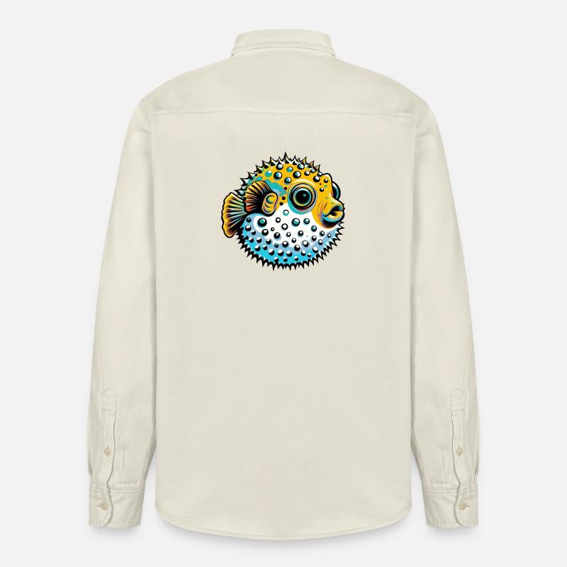 Kugelfisch - Relaxed Fit Unisex Organic Hemd von Stanley/Stella - Natur