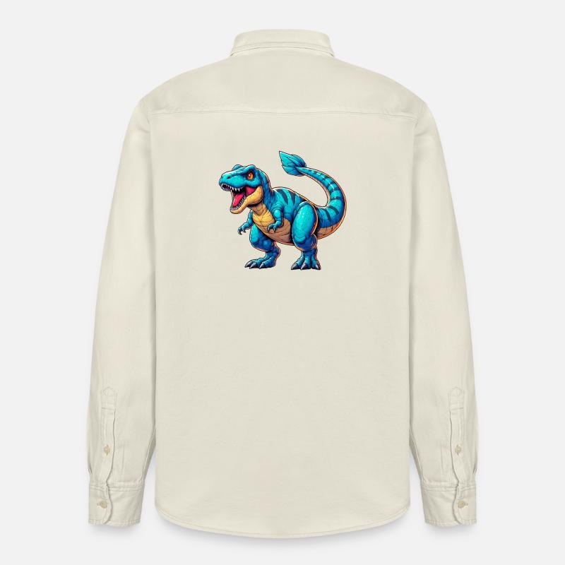 Dinosaurier - Relaxed Fit Unisex Organic Hemd von Stanley/Stella - Natur