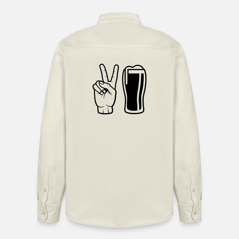Bier bestellen - Relaxed Fit Unisex Organic Hemd von Stanley/Stella - Natur
