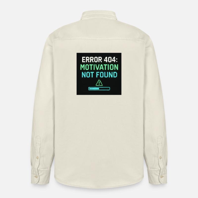 Error 404: Motivation Not Found  - Relaxed Fit Unisex Organic Hemd von Stanley/Stella - Natur