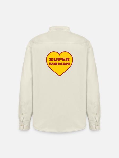 Super Mom - Mother's Day - Relaxed Fit Unisex Organic Shirt by Stanley/Stella - soft Ecru